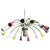 Italian Mid-Century Modern Chrome and Multicolor Chandelier For Sale