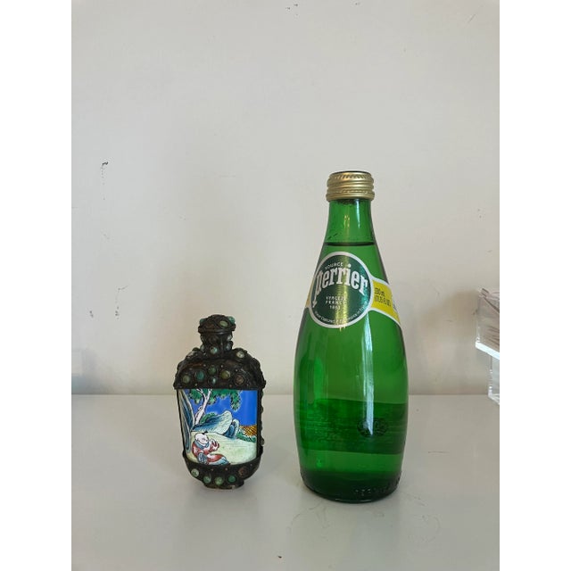 Late 19th Century Stone Inlaid Snuff Bottle For Sale In Memphis - Image 6 of 7