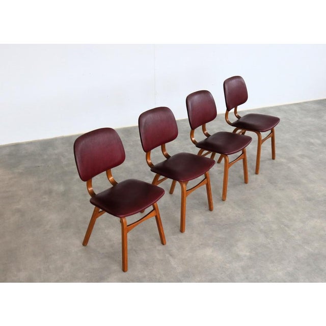 Brown Vintage Dining Chairs, 1960s, Set of 4 For Sale - Image 8 of 9