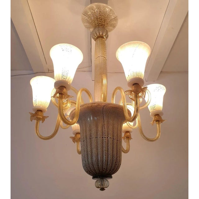 Mid-Century Modern Murano Glass Chandelier, Italy 1960s For Sale - Image 4 of 12