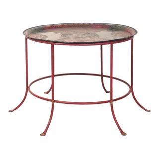 Spanish Colonial Painted Tray on Later Stand For Sale