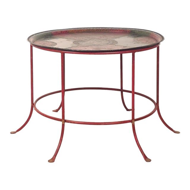 Spanish Colonial Painted Tray on Later Stand For Sale