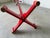 1980’s Italian Postmodern Memphis Style Red Stained Wood Floor Standing Hat & Coat Stand For Sale - Image 10 of 12