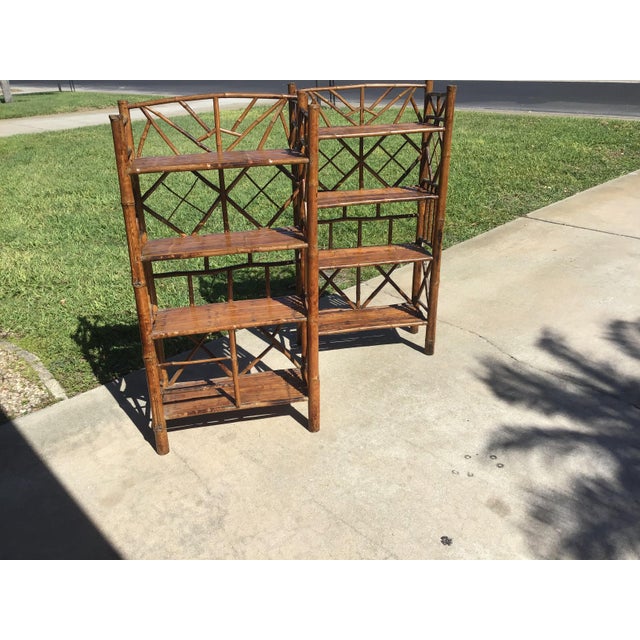 1960s Brighton Style Bookcase Set of 2 Chairish