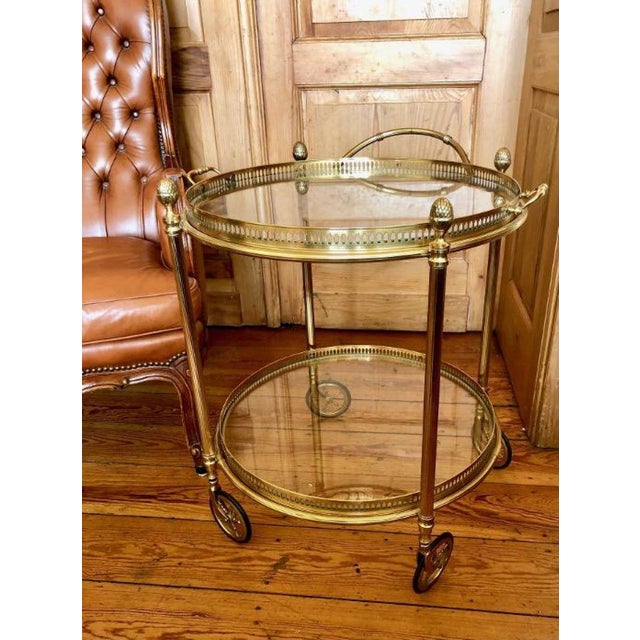 1950s Vintage Brass Serving Trolley, 1950s For Sale - Image 5 of 18