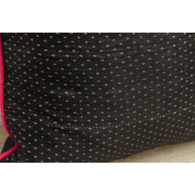 Kajal Black Dotted Ahir Handloom Pillow For Sale - Image 4 of 6