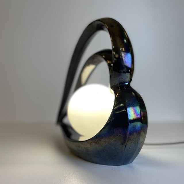 Ceramic Table Lamp in the style of Harris Lamps, 1970 For Sale - Image 13 of 18