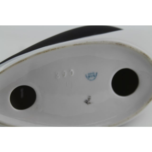 Czech Porcelain Black Swan Figurine from Royal Dux, 1960s For Sale - Image 11 of 14