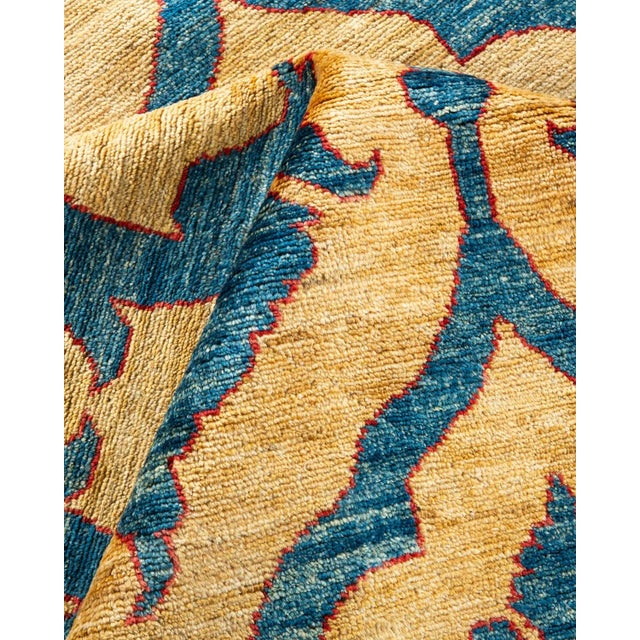 Textile Eclectic, One-of-a-Kind Hand-Knotted Area Rug in Blue, 10' 3" x 12' 7" For Sale - Image 7 of 8