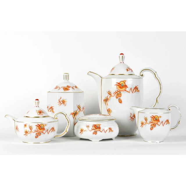 Vintage European porcelain tea or coffee serving set. The Set include 5 pieces all together. Each piece is in excellent...
