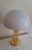 Vintage German Table Lamp with Brass Frame and Opaque White Glass Shade from Limburg, 1980s For Sale - Image 4 of 9
