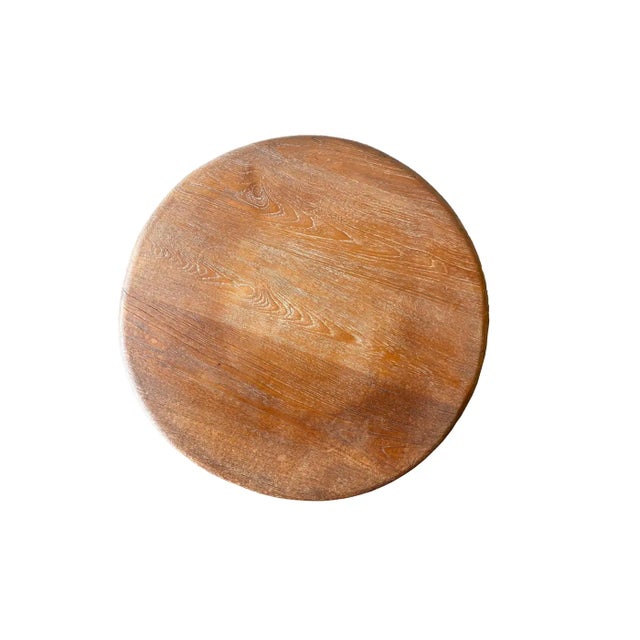 Teak Drum Low Table Crafted in Indonesia For Sale - Image 4 of 6