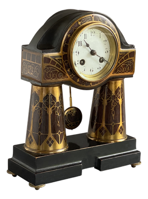 Art Nouveau Zodiac Mantle Clock from Erhard and Sons, 1890s