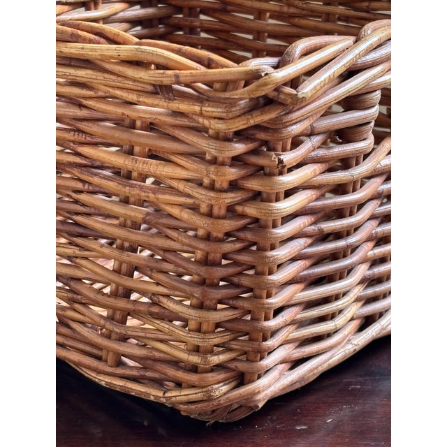 Wood Small Vintage Storage Baskets With Built-in Pull — Set of 3 For Sale - Image 7 of 12
