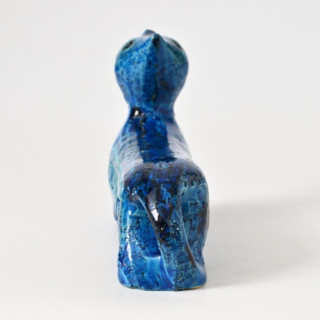1960s Rimini Blu Cat Figurine by Aldo Londi for Bitossi, 1960s For Sale - Image 5 of 11