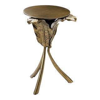 Gold Palmetto Side Table For Sale