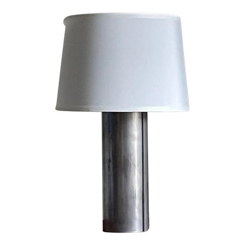 1960s American Modernist Industrial Metal Minimalist Table Lamp