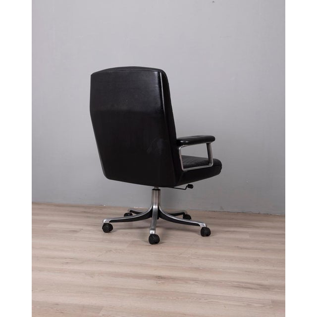Tecno Vintage P128 Office Chair by Osvaldo Borsani for Tecno, 1970s For Sale - Image 4 of 12