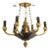 Antique French Empire Chandelier in Patinated Bronze and Gold Dore For Sale