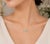 Contemporary Late 20th Century 14K Yellow Gold Blue Topaz Diamond Evil Eye Necklace Estate For Sale - Image 3 of 3