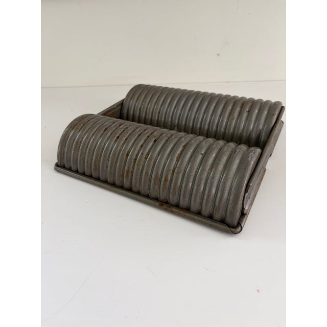 Vintage Commercial Double Loaf Ribbed Bread Pan For Sale - Image 13 of 15