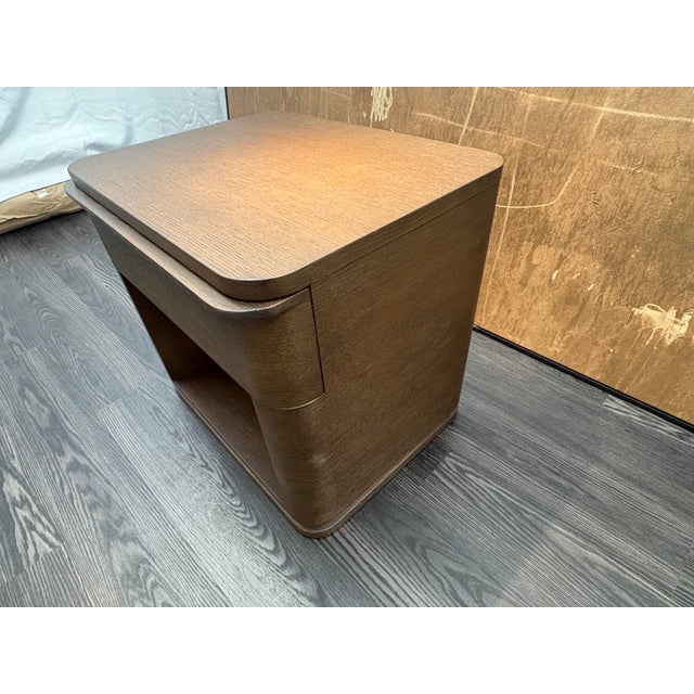 Contemporary Rh Ligné Open Nightstand 26" – Brown Brushed Oak For Sale - Image 3 of 18