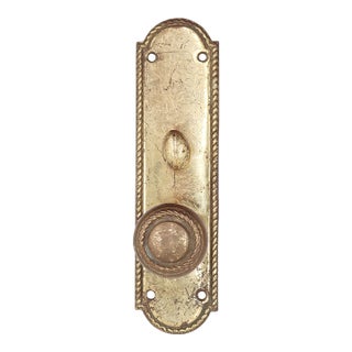 Reclaimed Traditional Polished Brass Privacy Door Set For Sale