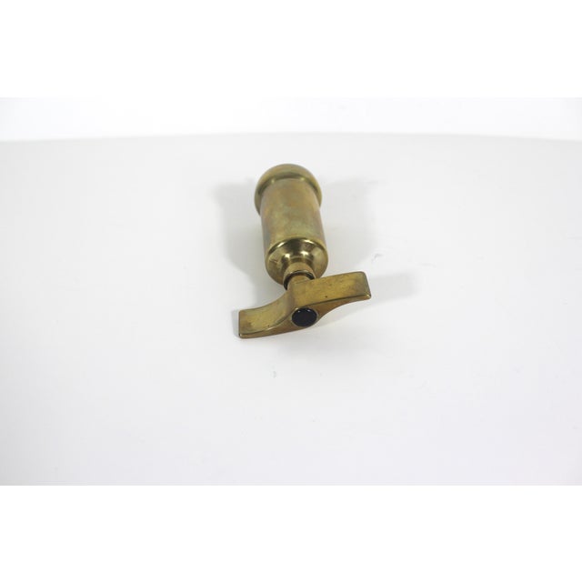 Vintage Italian Brass Corkscrew, Wine Opener, Bar Tool, Screw Pull, Wine Key, Solid Brass, Bar Cart Styling, Gift for Him, Wine Lover For Sale - Image 4 of 9