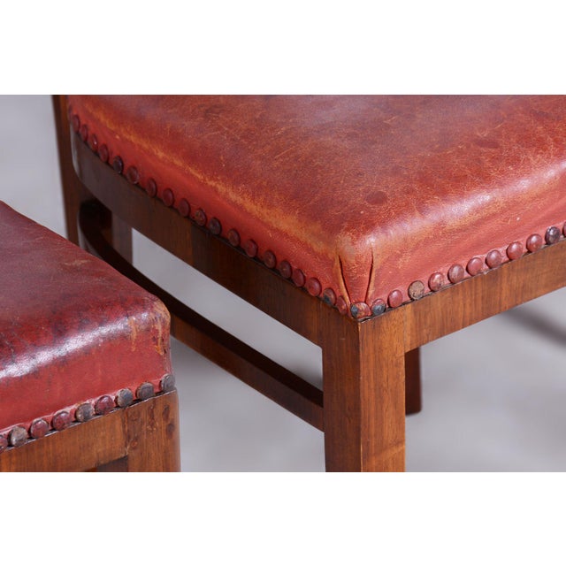 French Art Deco Chairs in Walnut, 1920s, Set of 6 For Sale - Image 4 of 12