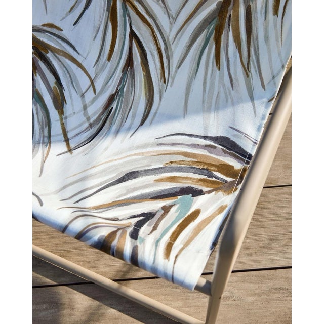 Contemporary Harlequin Alvaro Fabric in Honey/Slate/Topaz - a Sample For Sale - Image 3 of 3