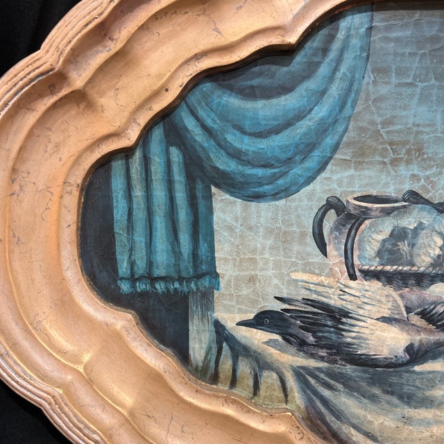 Ian Logan Vintage Toleware Tray For Sale - Image 4 of 7