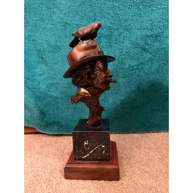 American "Perch" George Lundeen Bronze Bust For Sale - Image 3 of 8