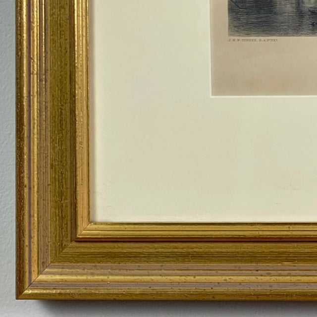 j.m.w. Turner (After) - “The Bridge of Sighs” Hand Colored Engraving, Framed (1880) For Sale In Philadelphia - Image 6 of 9