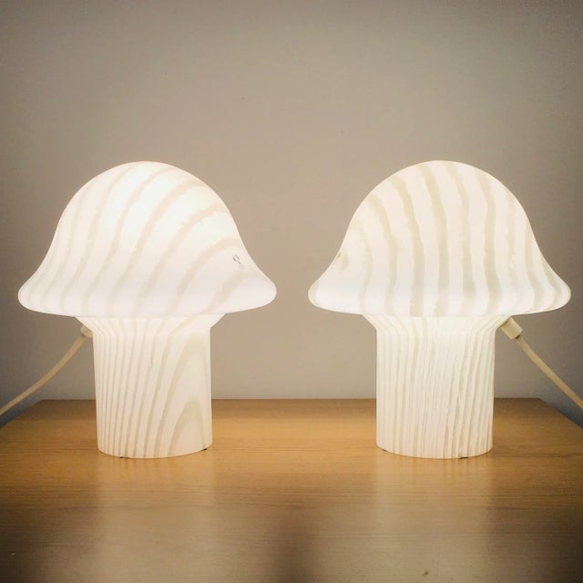 Striped Mushroom Table Lamp From Peill & Putzler, Germany, 1970s For Sale - Image 6 of 11
