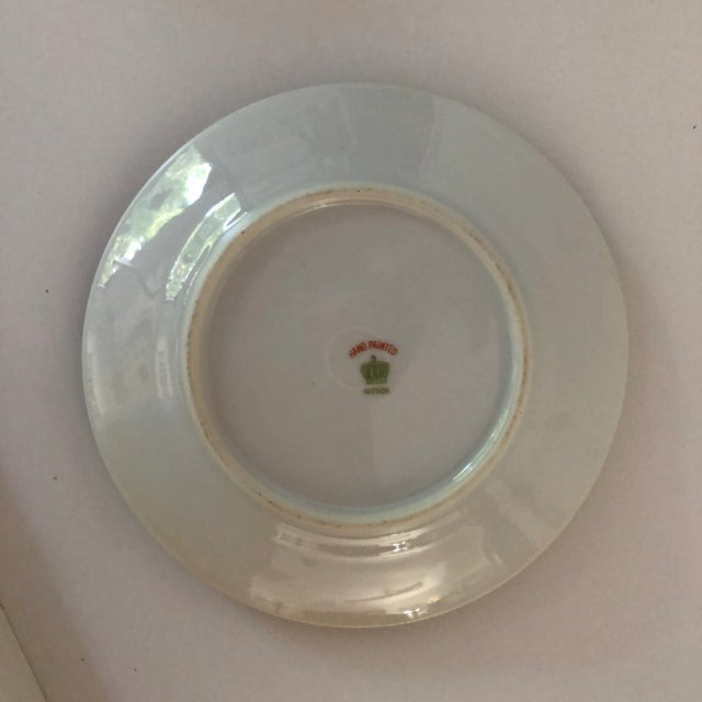 1930s Vintage Nippon Hand Painted Floral Bread Plates S/6 For Sale - Image 5 of 6