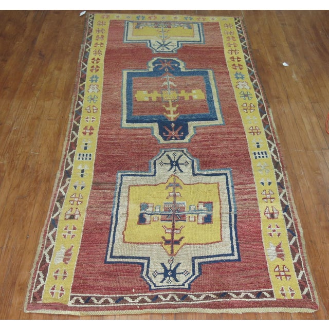 Folk Art Vintage Turkish Anatolian Gallery Runner - 4'11" x 11'8" For Sale - Image 3 of 8