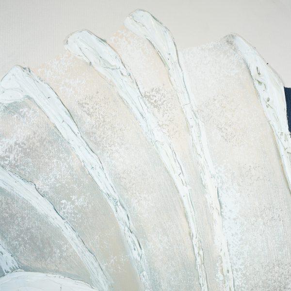 A large shell painting by Lee Reynolds, the Vanguard Studios founder known for bold decorative mid-century canvases. At...