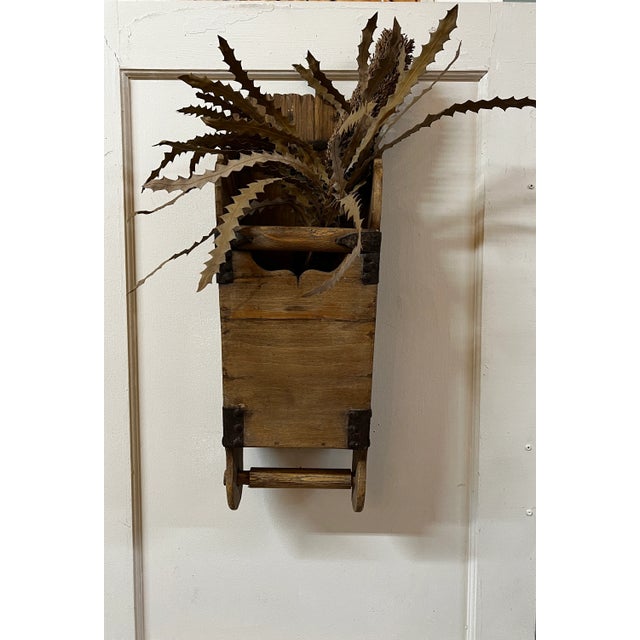 Farmhouse Late 19th Century Rustic Farmhouse Chinese Utensil Holder With Towel Rack For Sale - Image 3 of 9