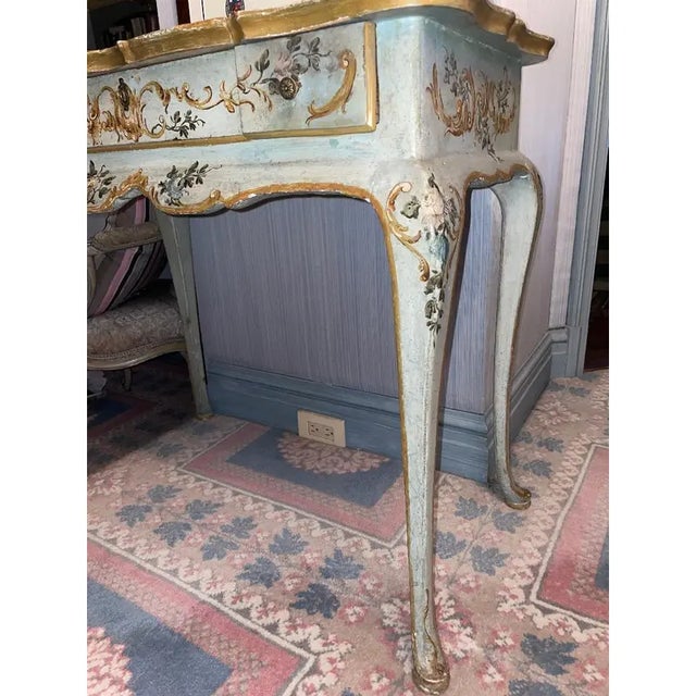 Italian Table Painted Finish in Rococco Style For Sale - Image 4 of 10
