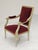 Red Louis XVI Armchair, 2010s For Sale - Image 8 of 8