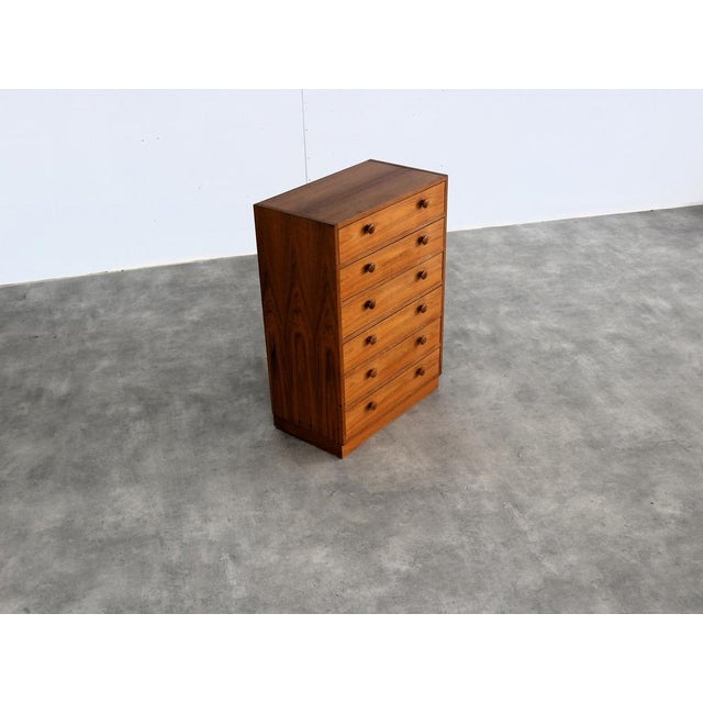 Brown Vintage Chest of Drawers in Teak, 1960s For Sale - Image 8 of 9