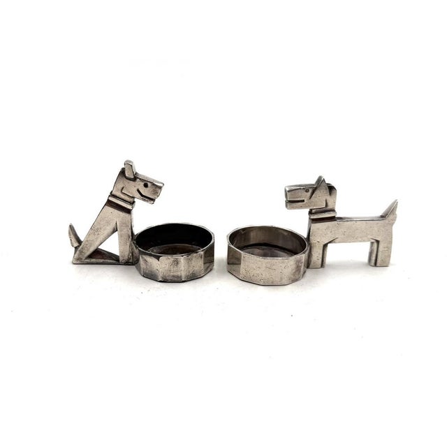 Silver Art Deco Silver-Plated Ric and Mac Salt and Pepper by Edouard Marcel Sandoz for Gallia Christofle, France, 1930s, Set of 2 For Sale - Image 8 of 11