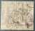Antique old master style drawing on buff wove paper of a figural scene. Unsigned.