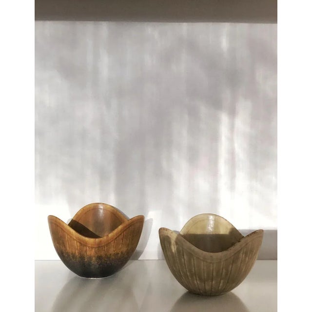 Wood Ash Ceramic Bowls by Gunnar Nylund for Rörstrand, 1950s, Set of 2 For Sale - Image 7 of 7