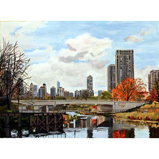 Josh Moulton "Lincoln Park Zoo Bridge" Giclee Print After a Painting For Sale