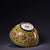 Yellow Vintage Chinese Gilt Bronze Cloisonne Bowl - Yellow Ground Crane & Peony - Qianlong Mark For Sale - Image 8 of 8