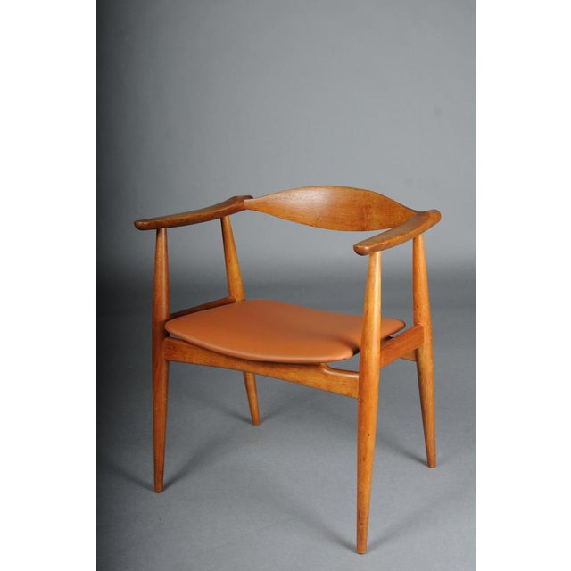 CH-35 Armchair in Teak and Leather by Hans J. Wegner, 1890s For Sale - Image 5 of 15