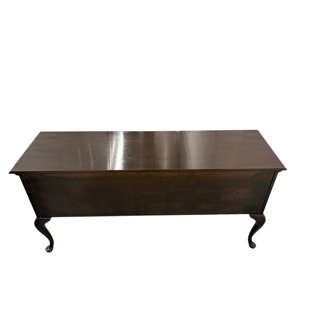 Late 20th Century Harden Queen Anne Style Solid Cherry Sofa Sideboard Console Table For Sale - Image 9 of 15