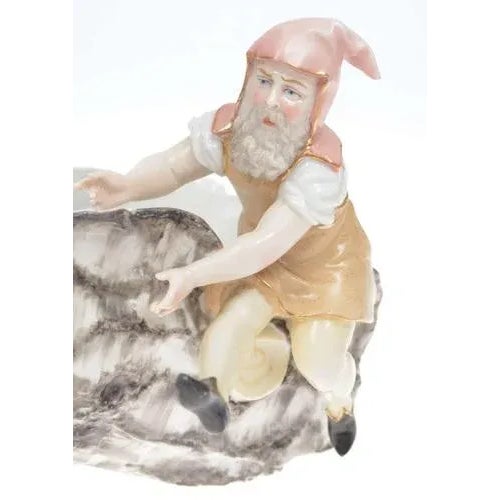 Porcelain Decorative Bowl Birch Log in the Form of Dwarves, 1890s For Sale - Image 5 of 7