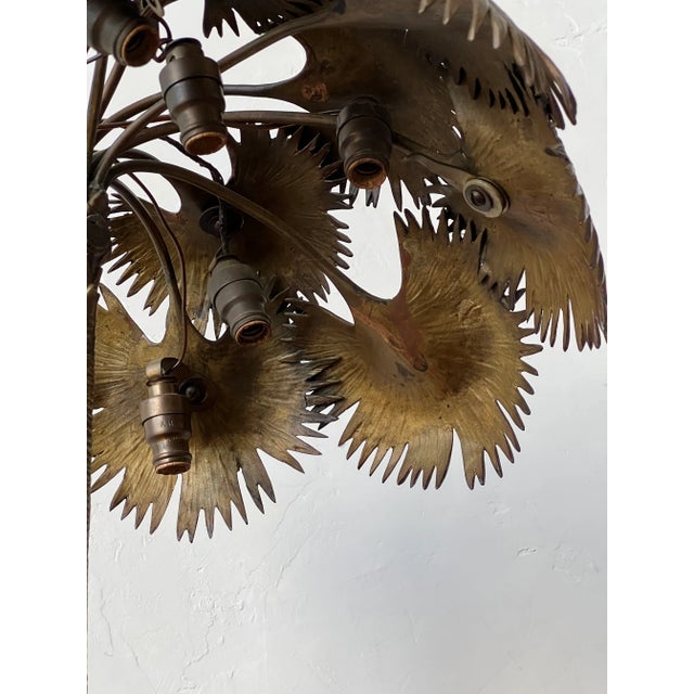 1900s Austrian Bronze Palm and Lion Lamp For Sale - Image 9 of 10